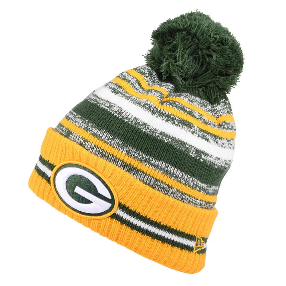 New Era Green Bay Packers Bommelmütze - NFL Sport Knit OTC - Grün-Gelb