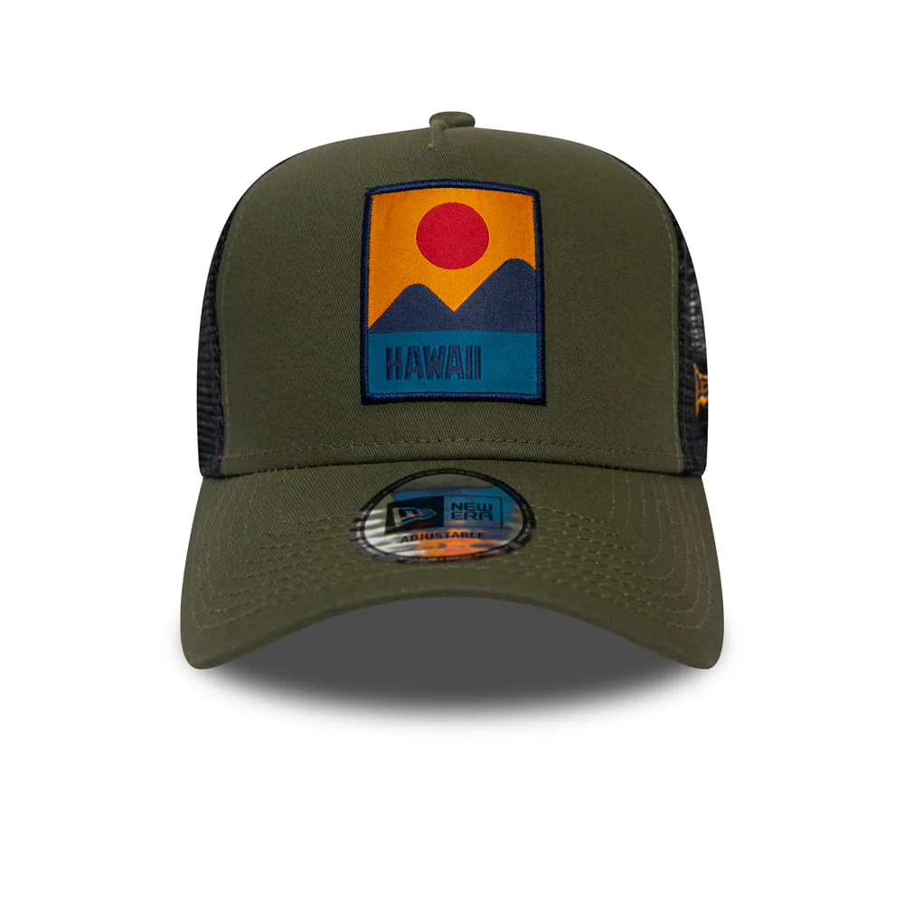 New Era Hawaii Location Trucker Cap - Olivgrün - Image 2
