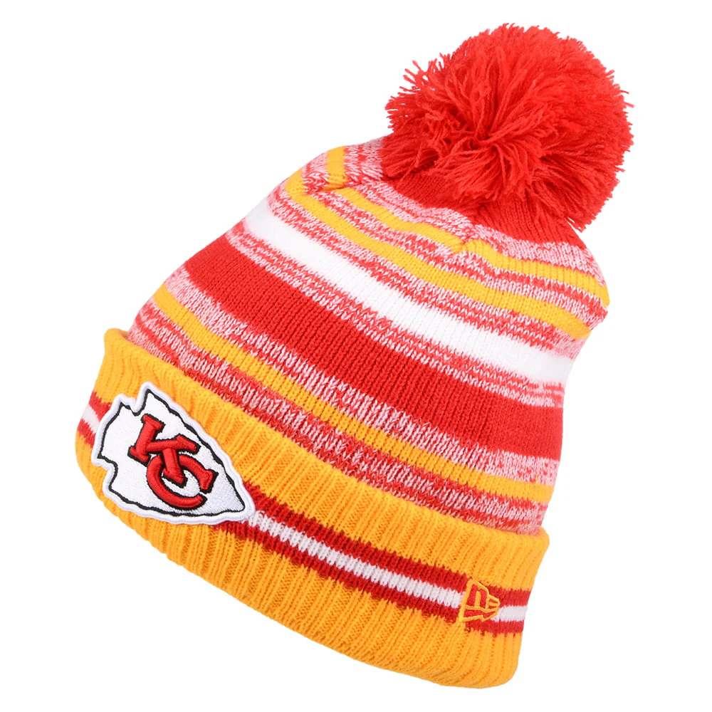 New Era Kansas City Chiefs Bommelmütze - NFL Sport Knit OTC - Rot-Gold