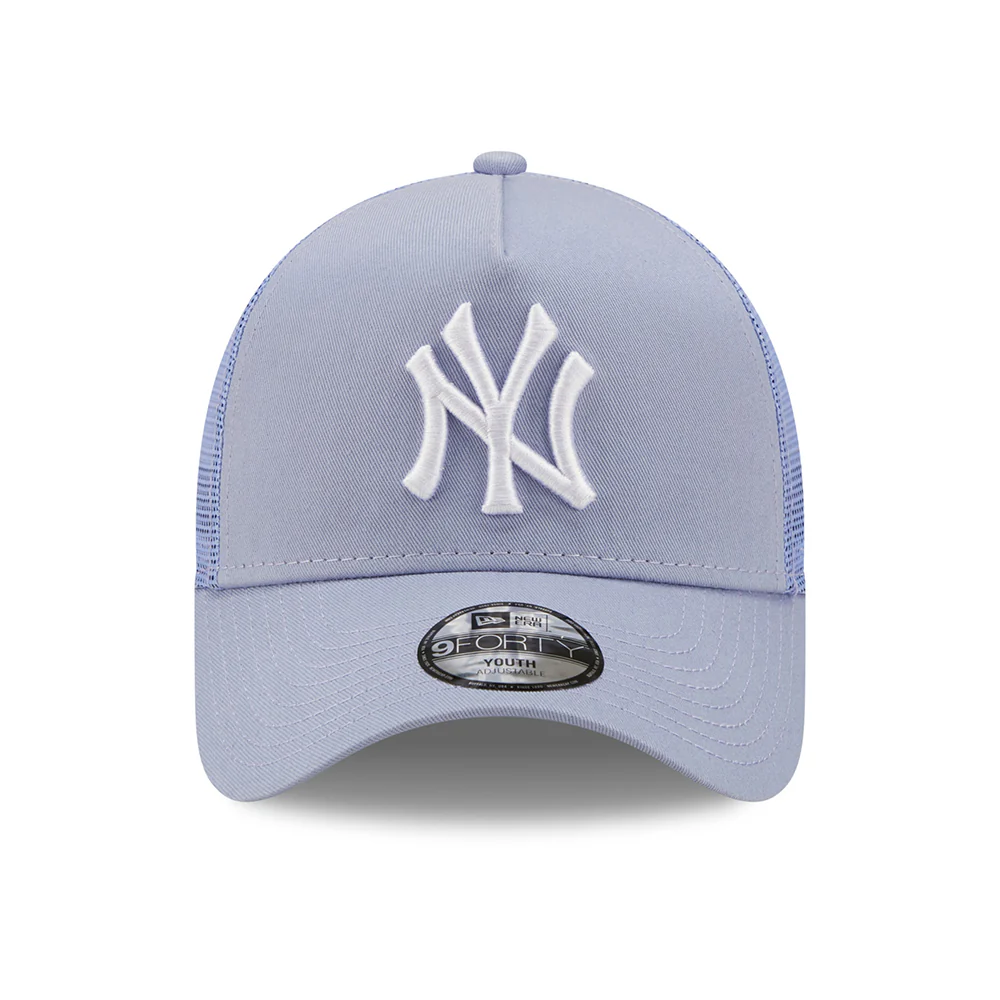 New Era Kinder 9FORTY A-Frame New York Yankees Trucker Cap - MLB Tonal Mesh - Veilchenblau - Image 2