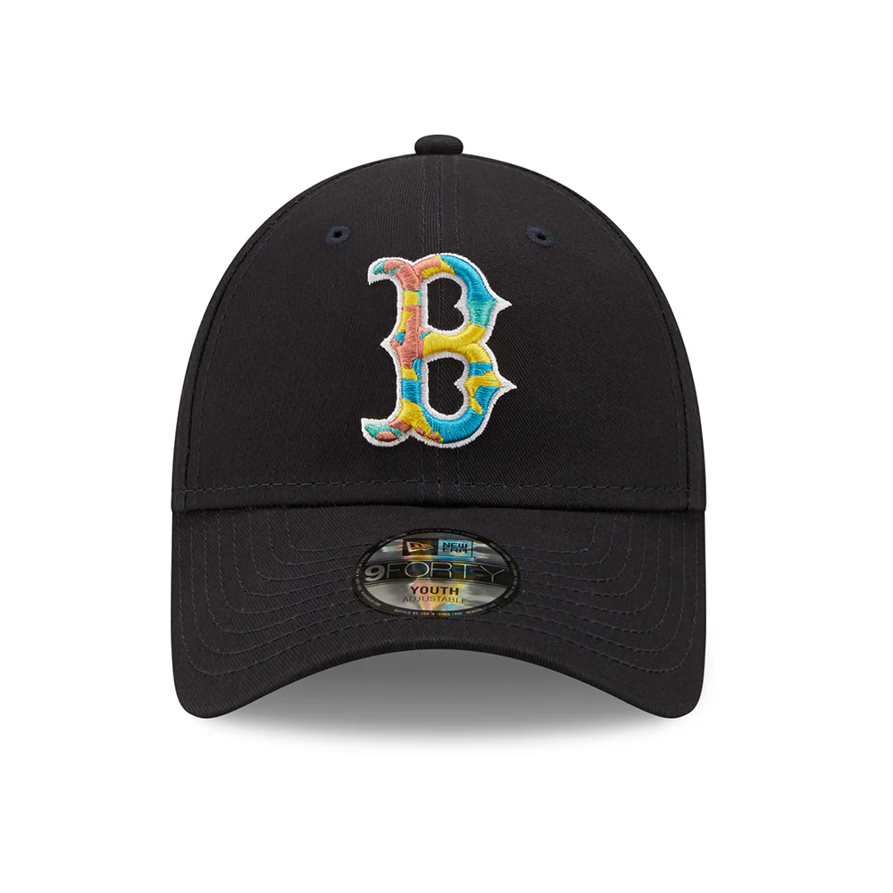 New Era Kinder 9FORTY Boston Red Sox Baseball Cap - MLB Camo Infill - Marineblau - Image 2