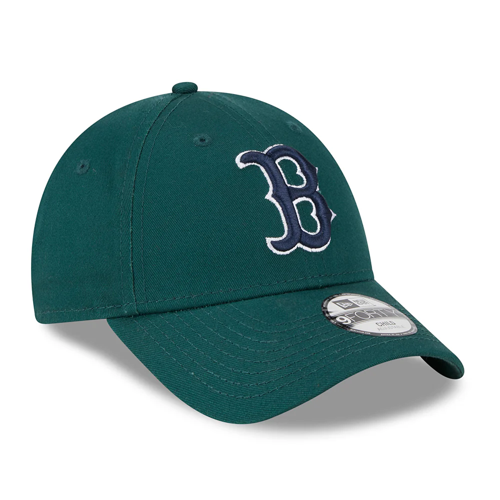 New Era Kinder 9FORTY Boston Red Sox Baseball Cap - MLB League Essential II - Dunkelgrün-Marineblau - Image 3