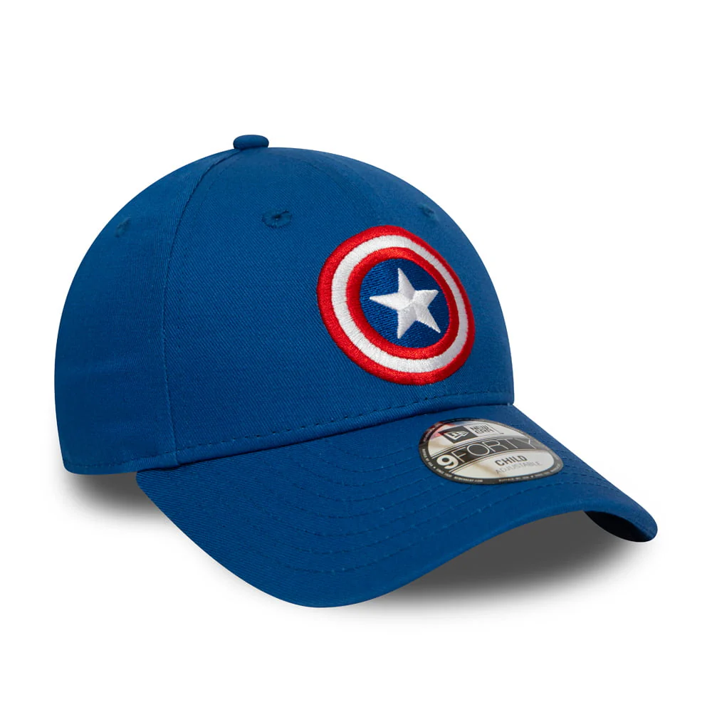 New Era Kinder 9FORTY Captain America Baseball Cap - Blau - Image 3