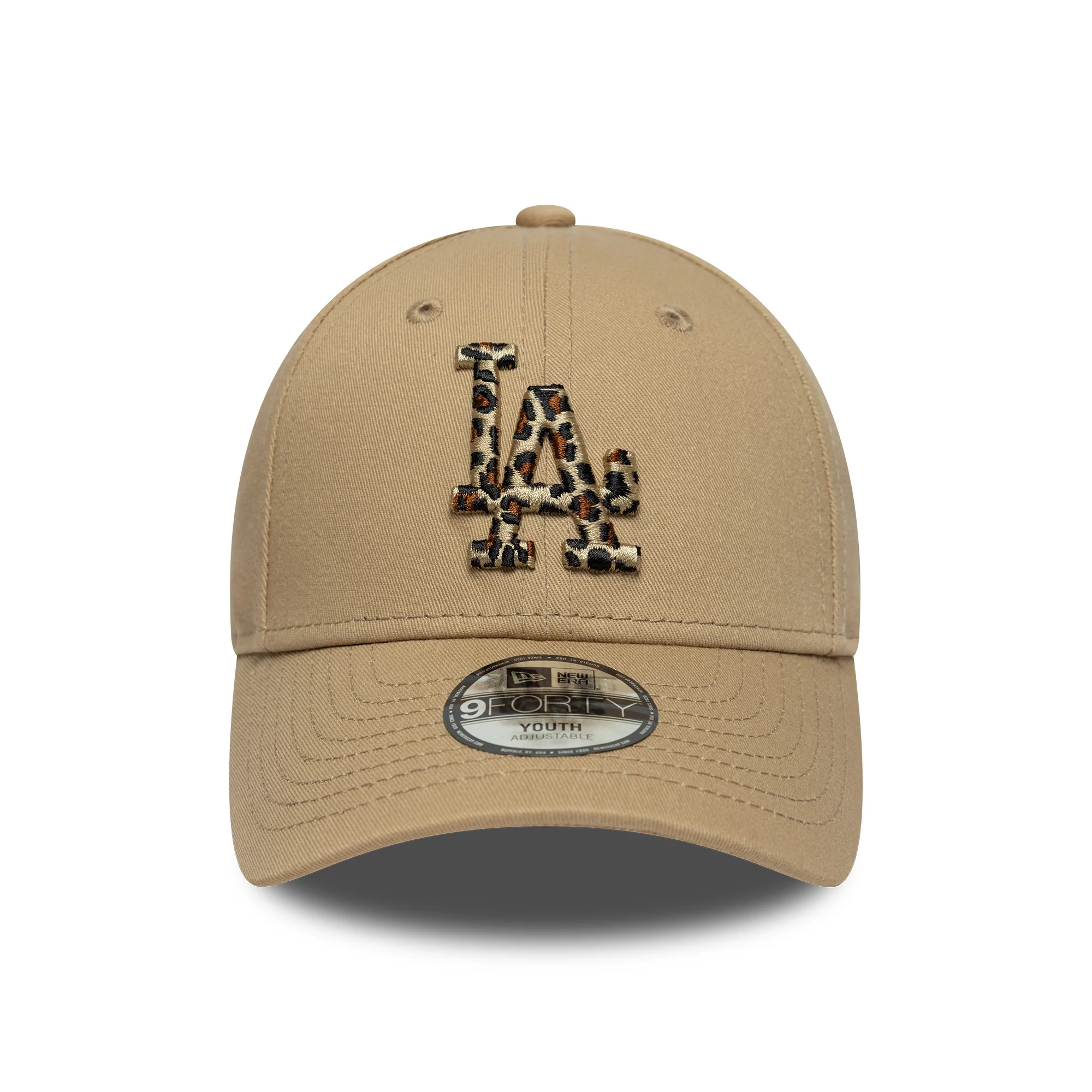 New Era Kinder 9FORTY L.A. Dodgers Baseball Cap - MLB Animal Infill - Kamel - Image 2