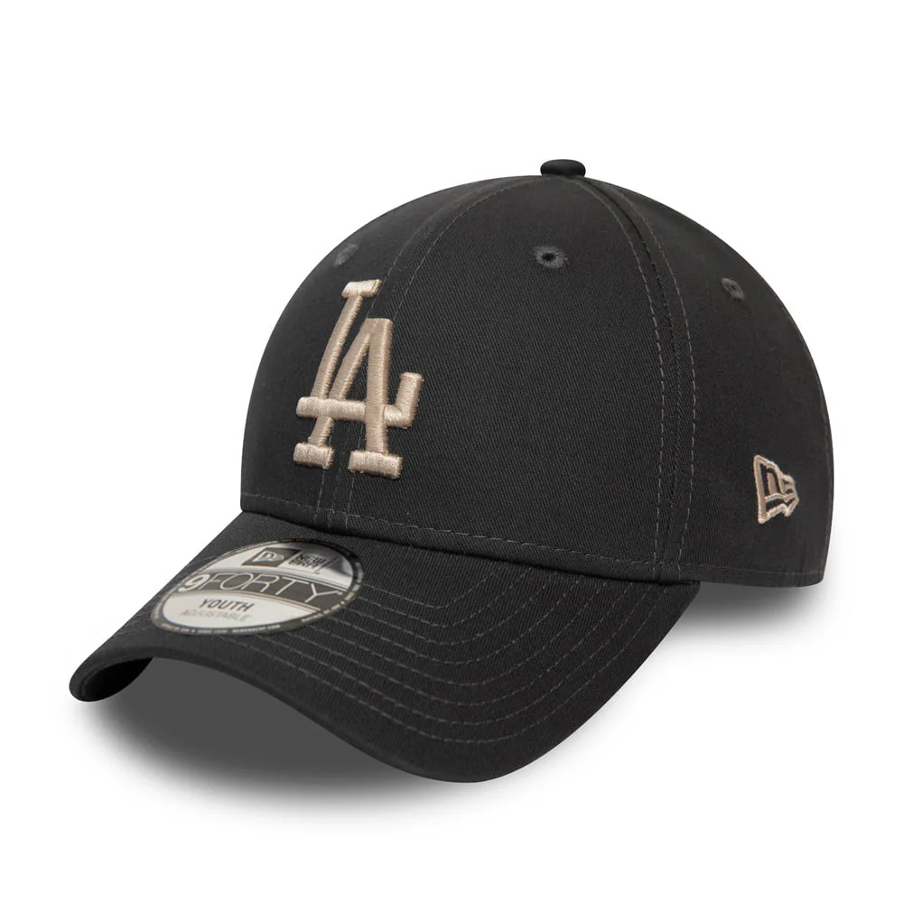 New Era Kinder 9FORTY L.A. Dodgers Baseball Cap - MLB League Essential II - Graphitgrau