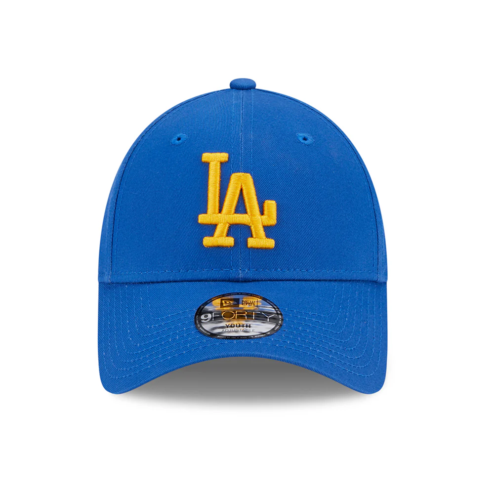 New Era Kinder 9FORTY L.A. Dodgers Baseball Cap - MLB League Essential II - Azurblau-Gelb - Image 2