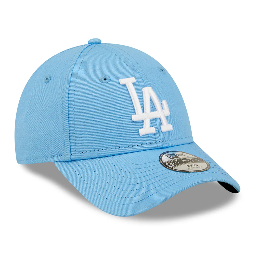 New Era Kinder 9FORTY L.A. Dodgers Baseball Cap - MLB League Essential II - Himmelblau-Weiß - Image 3