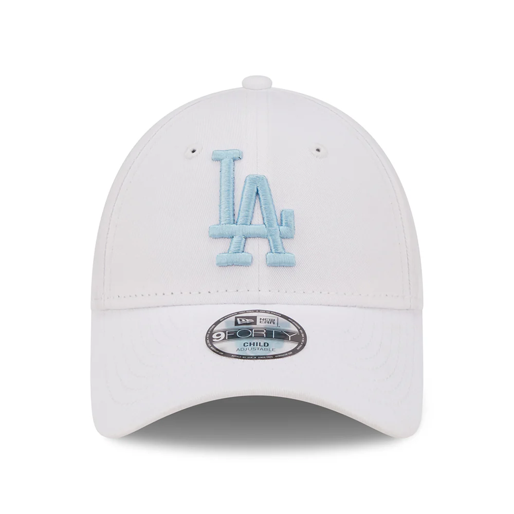 New Era Kinder 9FORTY L.A. Dodgers Baseball Cap - MLB League Essential II - Weiß-Hellblau - Image 2