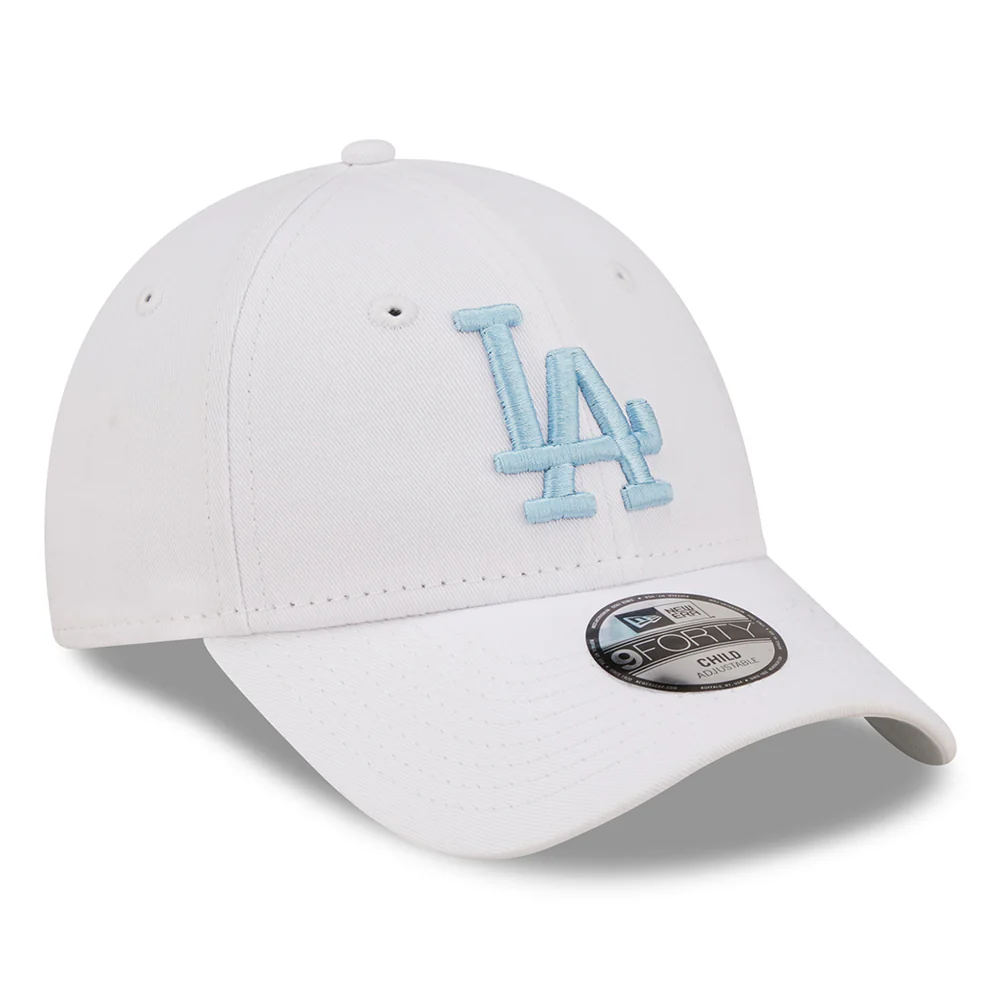New Era Kinder 9FORTY L.A. Dodgers Baseball Cap - MLB League Essential II - Weiß-Hellblau - Image 3