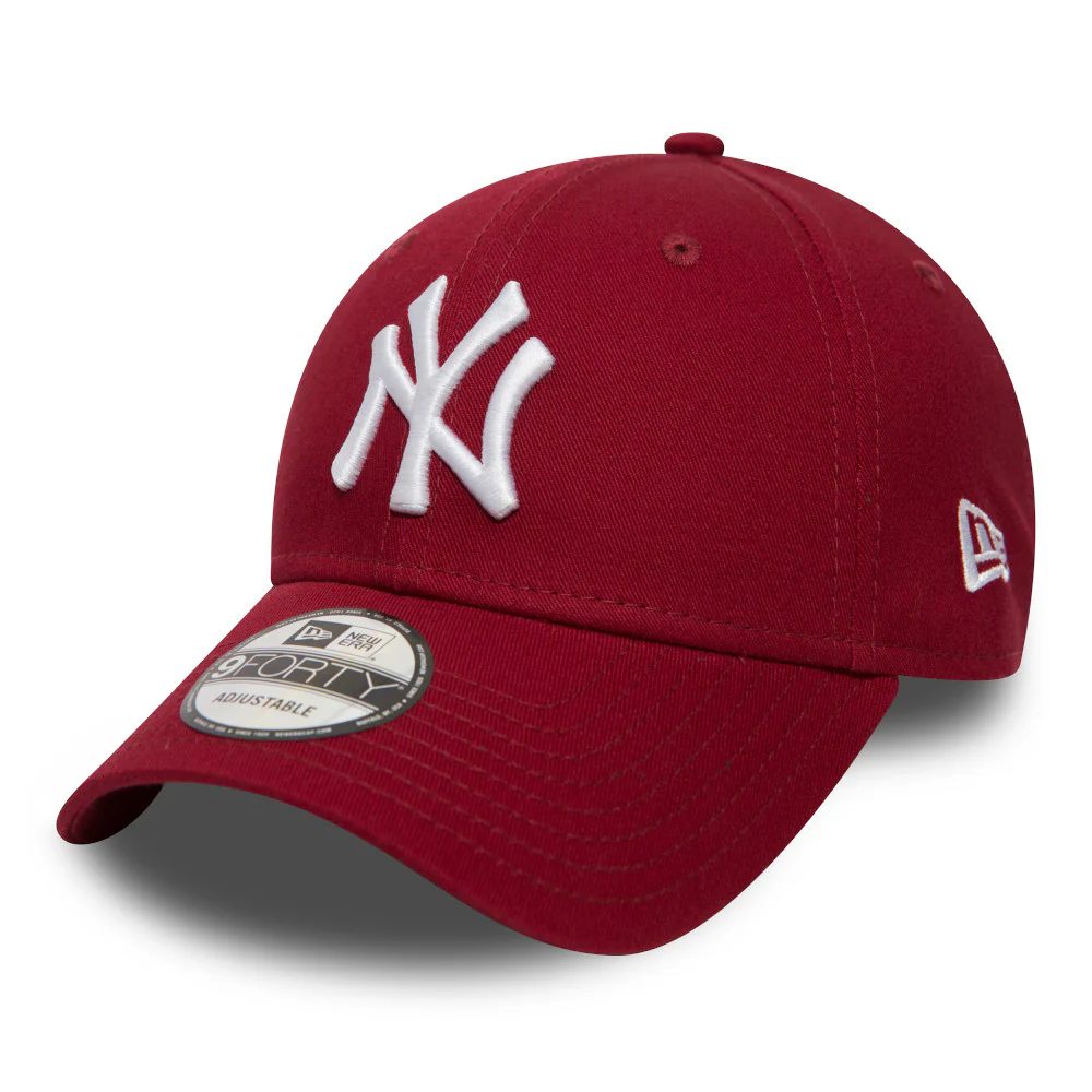 New Era Kinder 9FORTY New York Yankees Baseball Cap - MLB League Essential II - Scharlachrot-Weiß