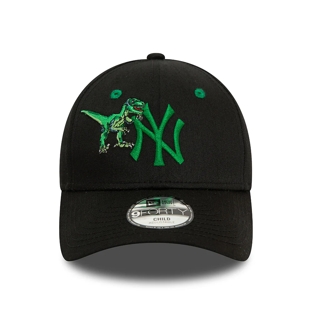 New Era Kinder 9FORTY New York Yankees Baseball Cap - MLB Graphic - Schwarz-Grün - Image 2