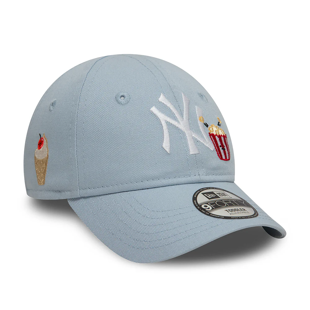 New Era Kinder 9FORTY New York Yankees Baseball Cap - MLB Icon - Hellblau-Weiß - Image 3