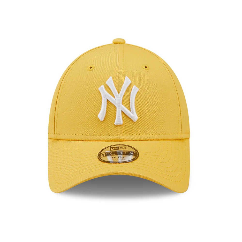 New Era Kinder 9FORTY New York Yankees Baseball Cap - MLB League Essential - Gelb-Weiß - Image 2