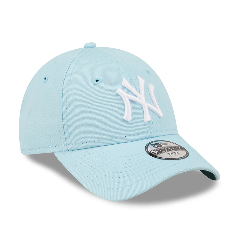 New Era Kinder 9FORTY New York Yankees Baseball Cap - MLB League Essential - Hellblau-Weiß - Image 3