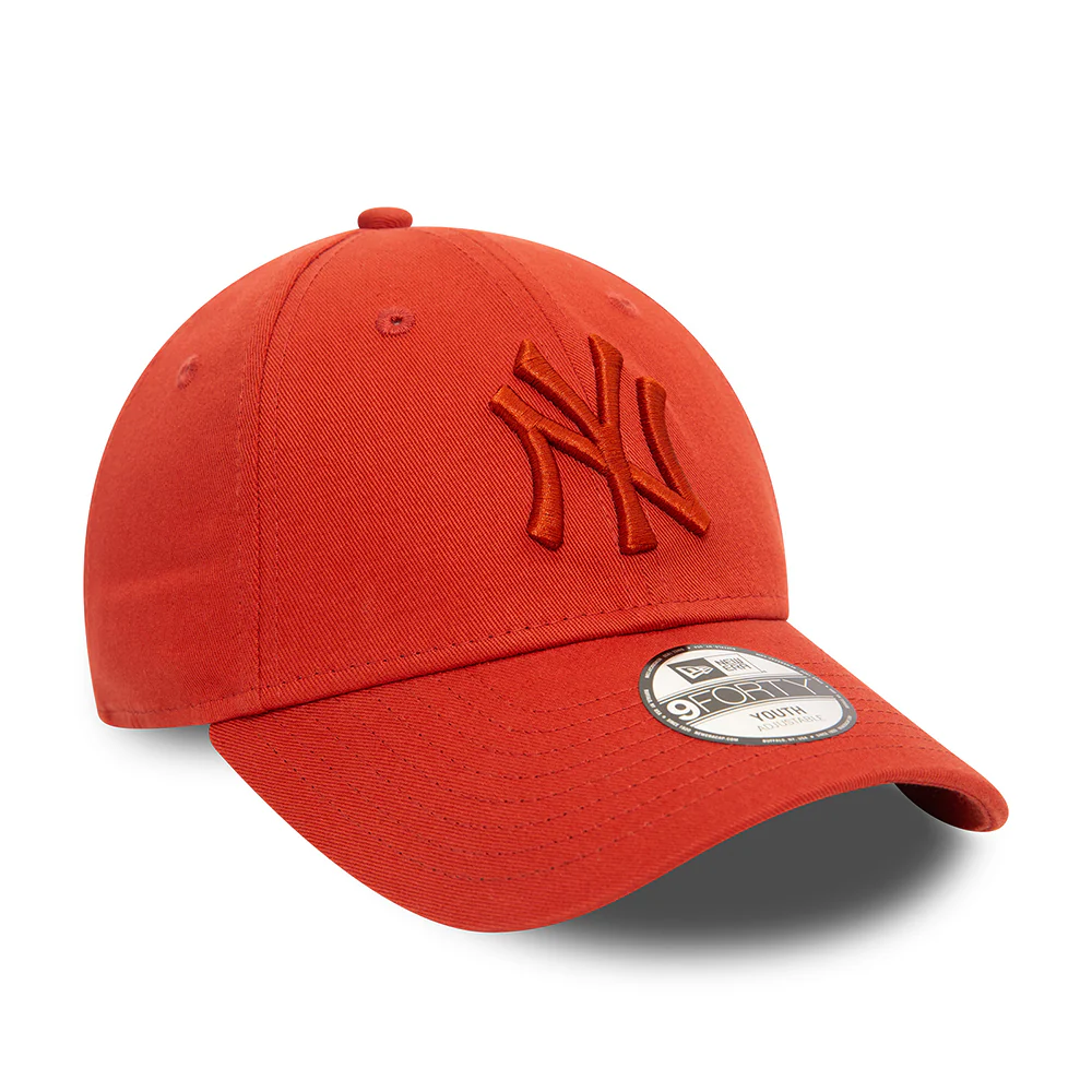 New Era Kinder 9FORTY New York Yankees Baseball Cap - MLB League Essential - Rostrot-Rostrot - Image 3