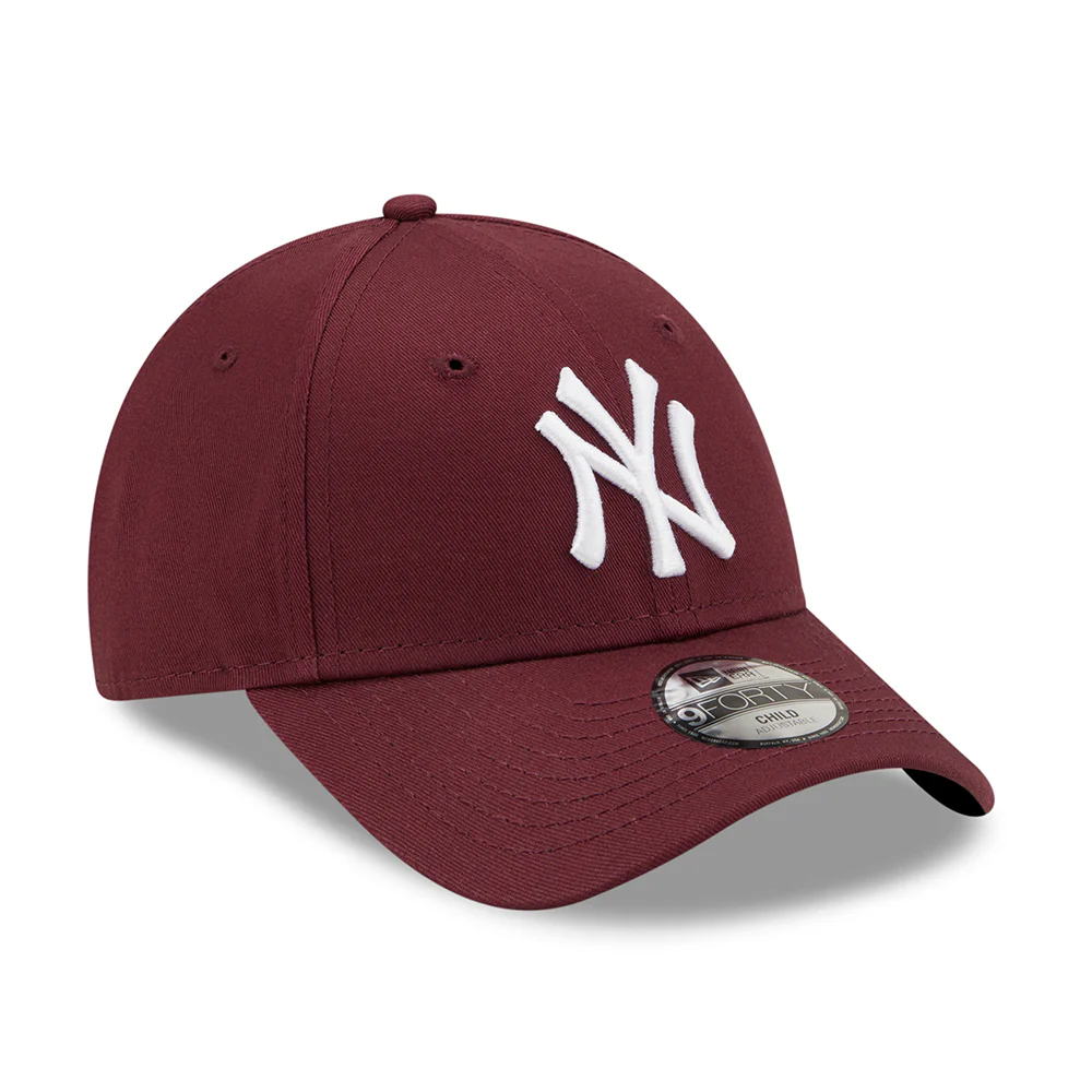 New Era Kinder 9FORTY New York Yankees Baseball Cap - MLB League Essential - Kastanienbraun-Weiß - Image 3