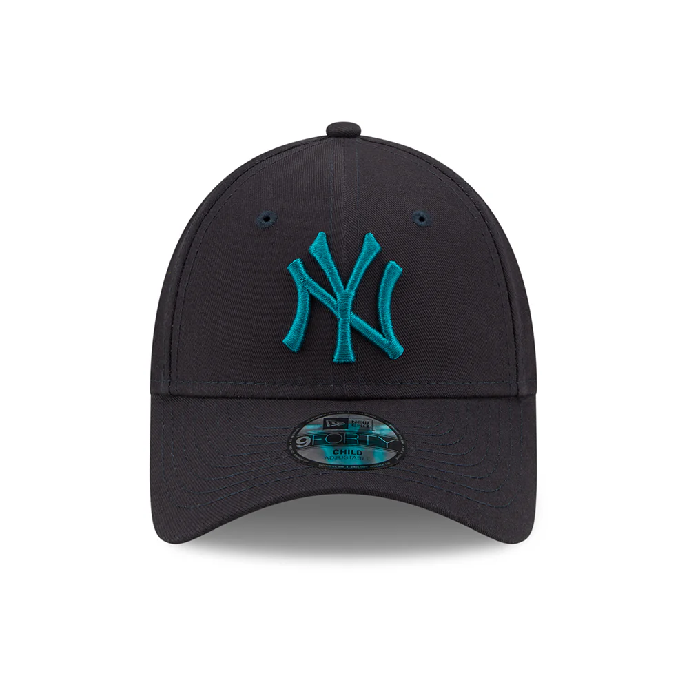 New Era Kinder 9FORTY New York Yankees Baseball Cap - MLB League Essential - Marineblau-Petrol - Image 2