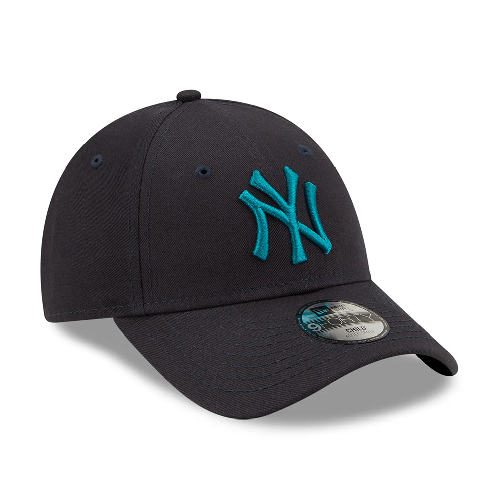 New Era Kinder 9FORTY New York Yankees Baseball Cap - MLB League Essential - Marineblau-Petrol - Image 3