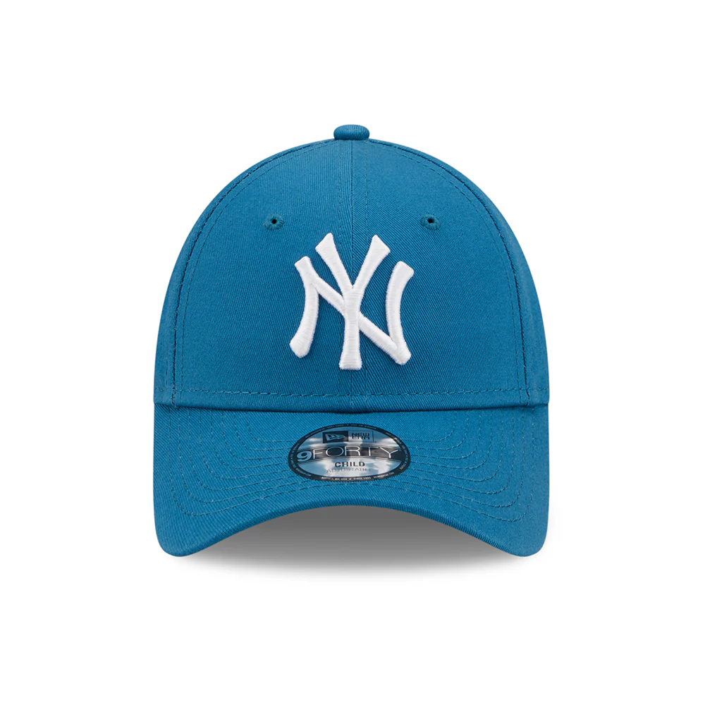New Era Kinder 9FORTY New York Yankees Baseball Cap - MLB League Essential - Petrol-Weiß - Image 2