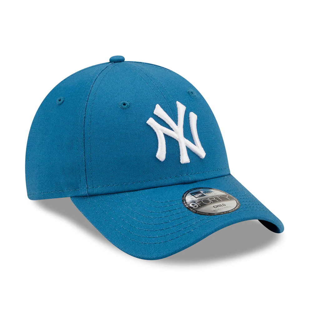 New Era Kinder 9FORTY New York Yankees Baseball Cap - MLB League Essential - Petrol-Weiß - Image 3