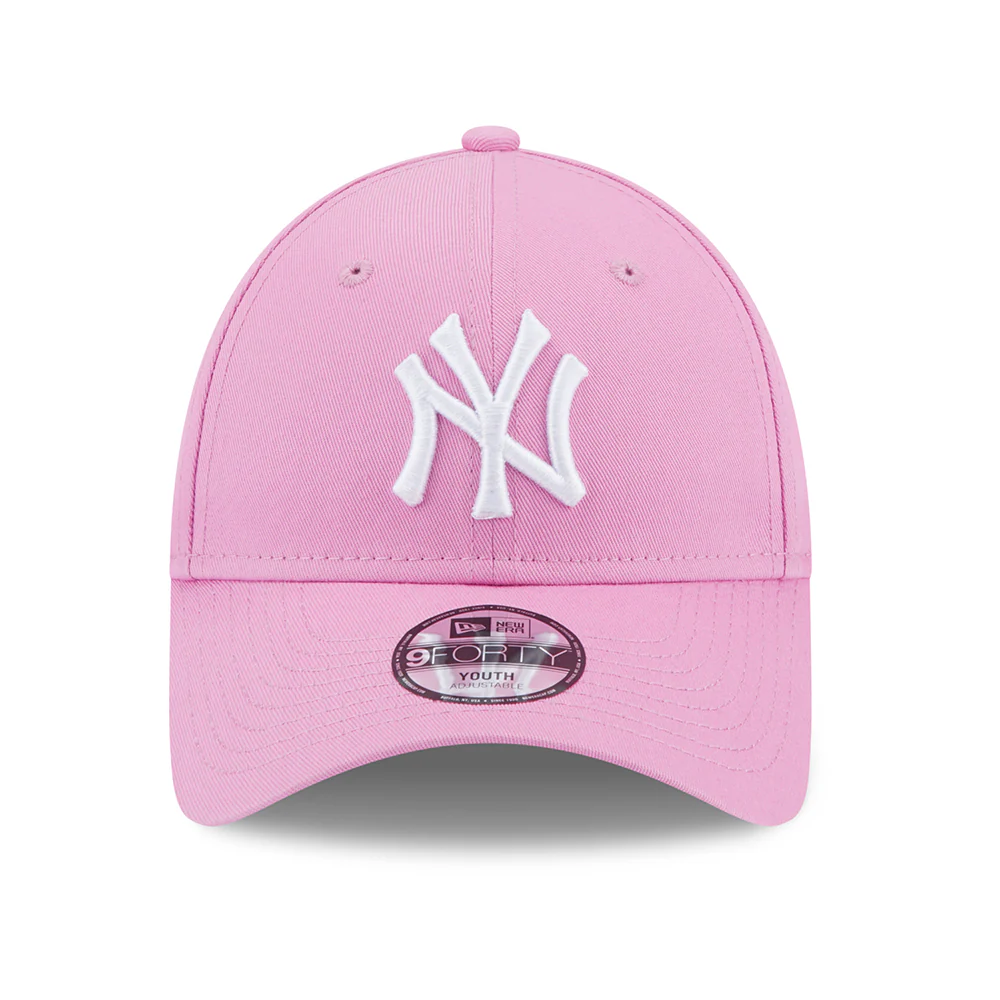 New Era Kinder 9FORTY New York Yankees Baseball Cap - MLB League Essential - Rosé-Weiß - Image 2