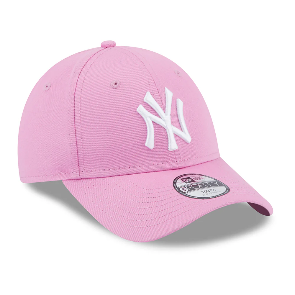 New Era Kinder 9FORTY New York Yankees Baseball Cap - MLB League Essential - Rosé-Weiß - Image 3