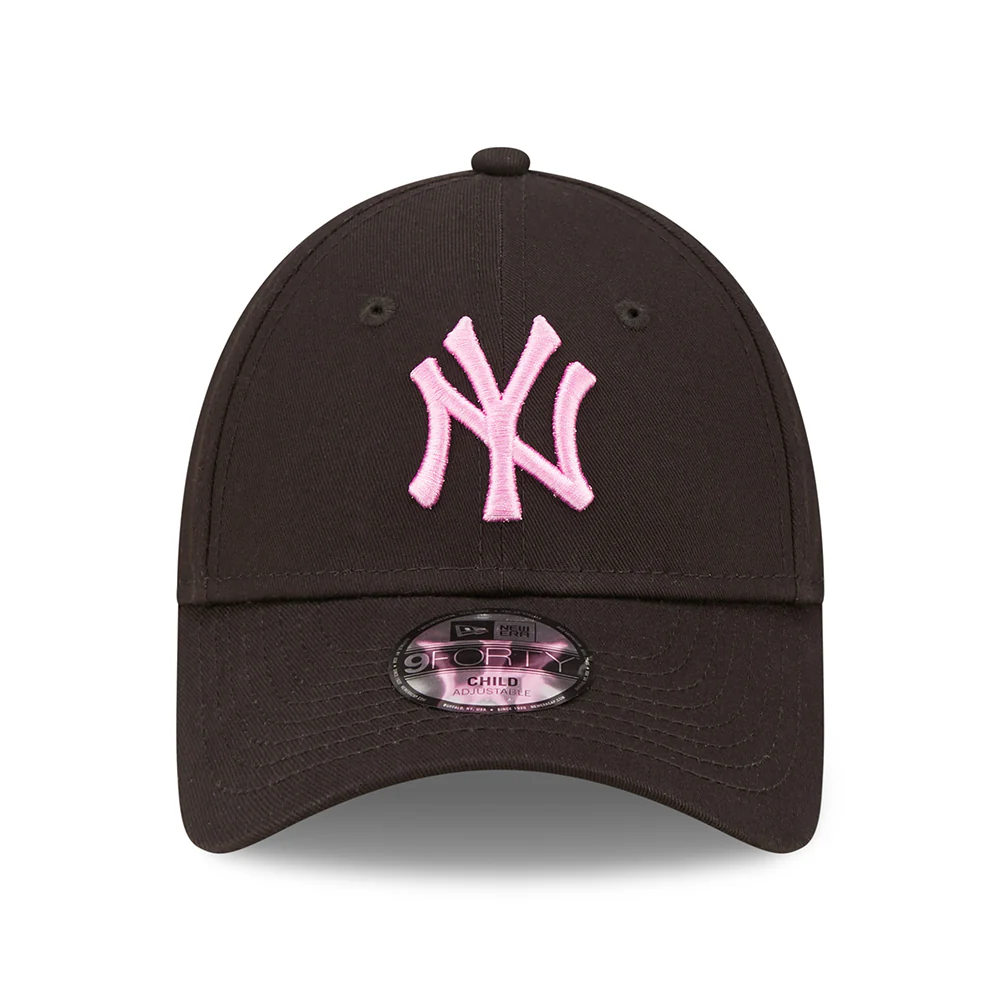 New Era Kinder 9FORTY New York Yankees Baseball Cap - MLB League Essential - Schwarz-Pink - Image 2