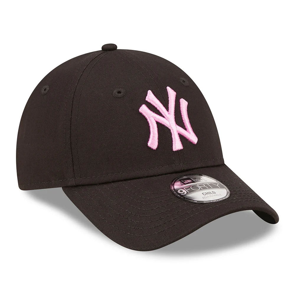 New Era Kinder 9FORTY New York Yankees Baseball Cap - MLB League Essential - Schwarz-Pink - Image 3