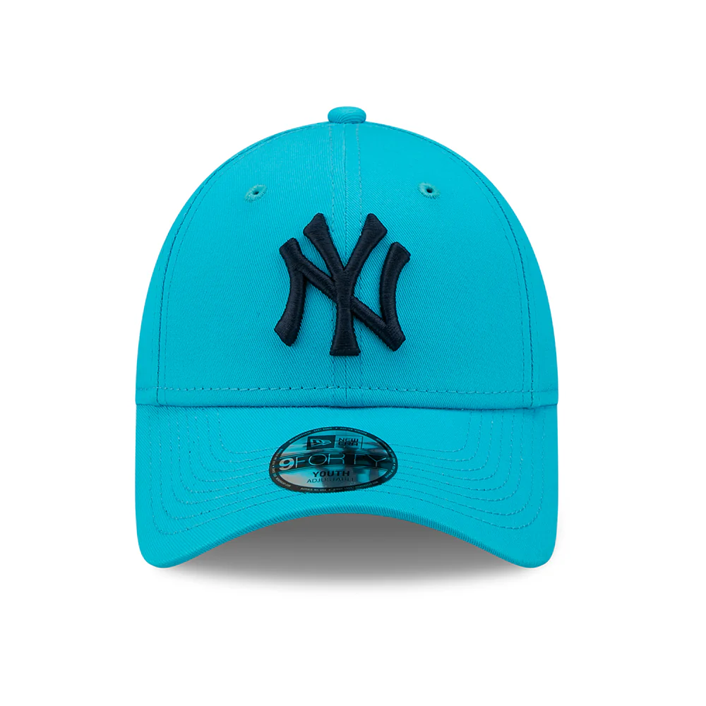 New Era Kinder 9FORTY New York Yankees Baseball Cap - MLB League Essential - Türkis-Marineblau - Image 2