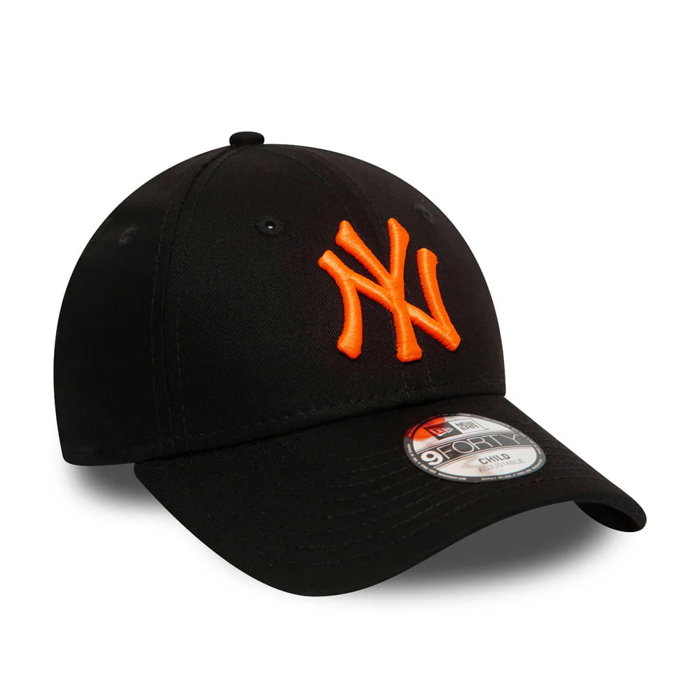 New Era Kinder 9FORTY New York Yankees Baseball Cap MLB - Schwarz-Orange - Image 3