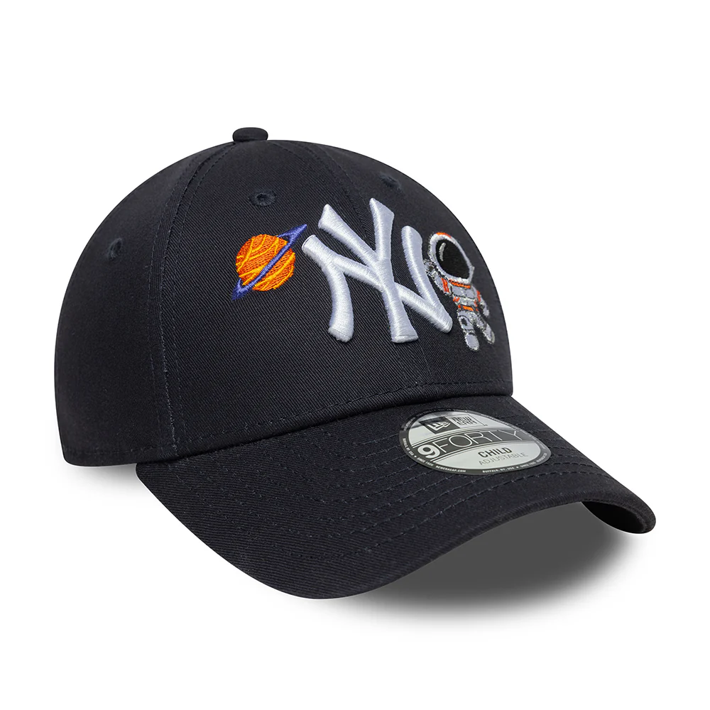 New Era Kinder 9FORTY New York Yankees Baseball Cap - MLB Space Icon - Marineblau - Image 3