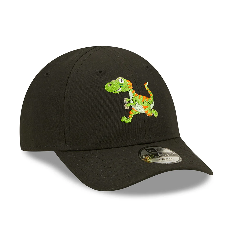 New Era Kinder 9FORTY Repreve Baseball Cap - Dino - Schwarz - Image 3
