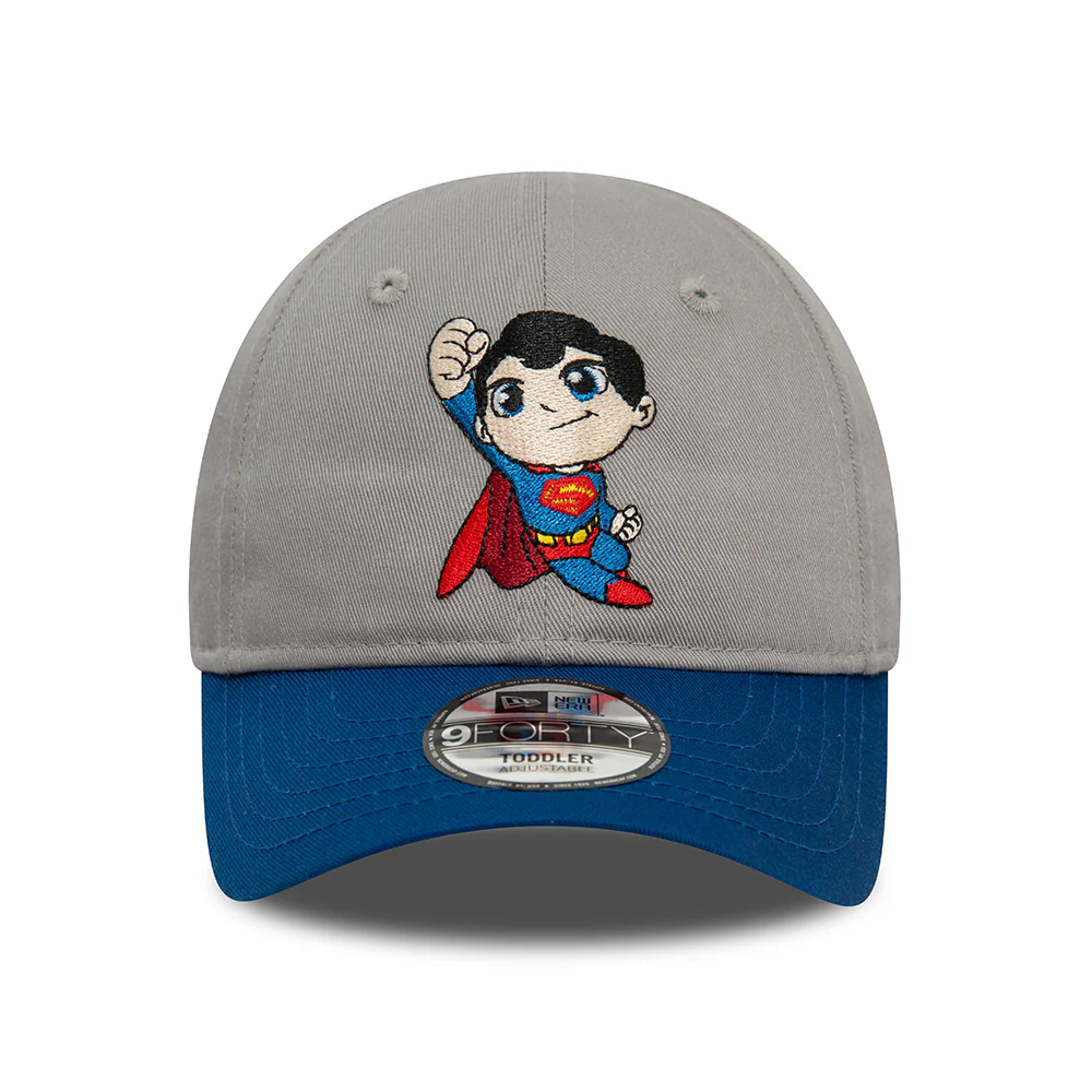 New Era Kinder 9FORTY Superman Baseball Cap - DC Comics Hero - Grau-Blau - Image 2