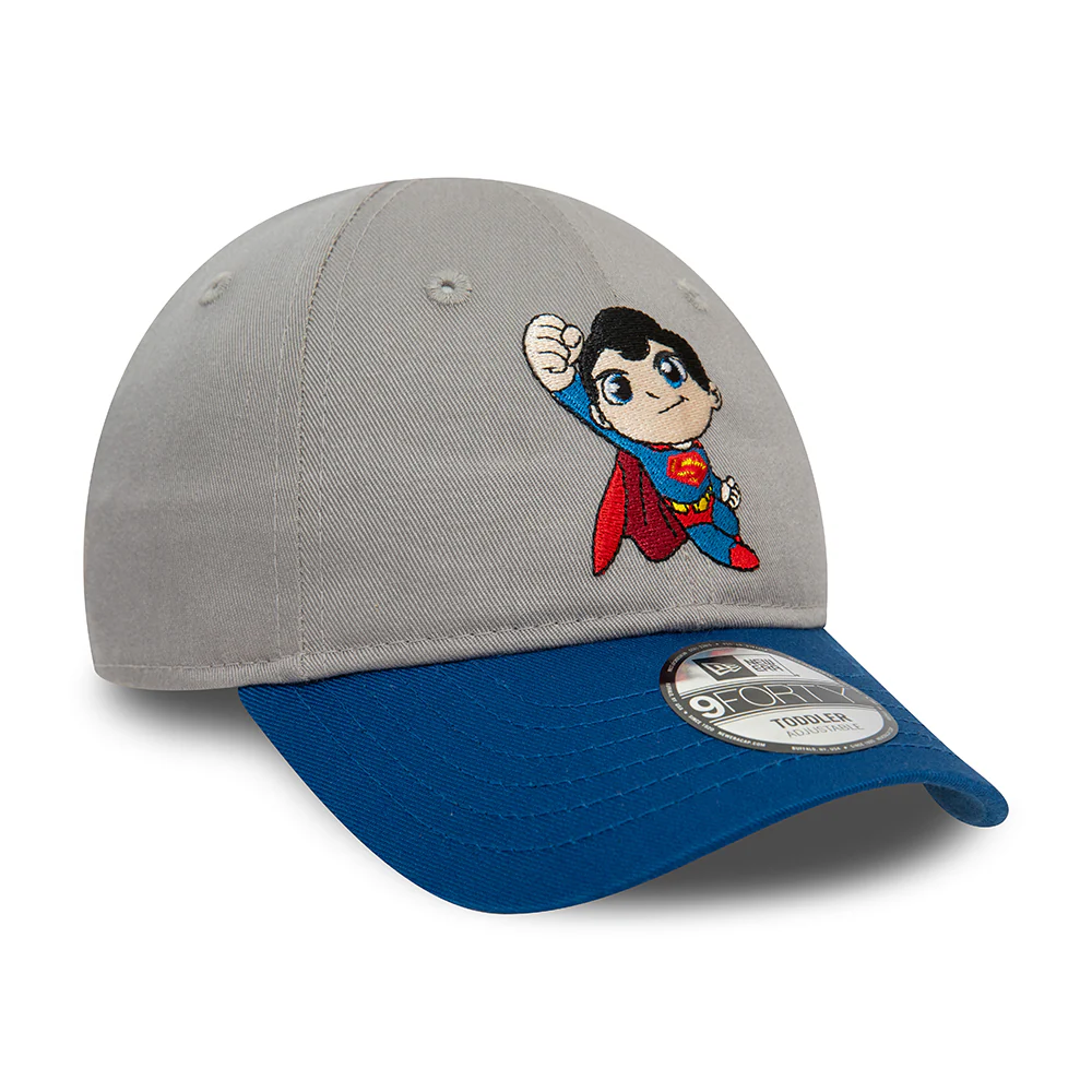 New Era Kinder 9FORTY Superman Baseball Cap - DC Comics Hero - Grau-Blau - Image 3