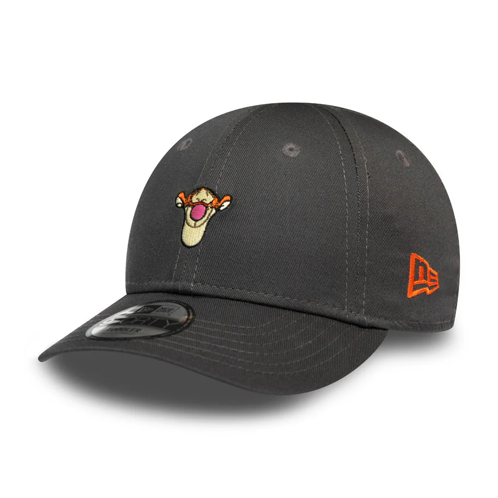 New Era Kinder 9FORTY Tigger Baseball Cap - Disney Character - Graphitgrau