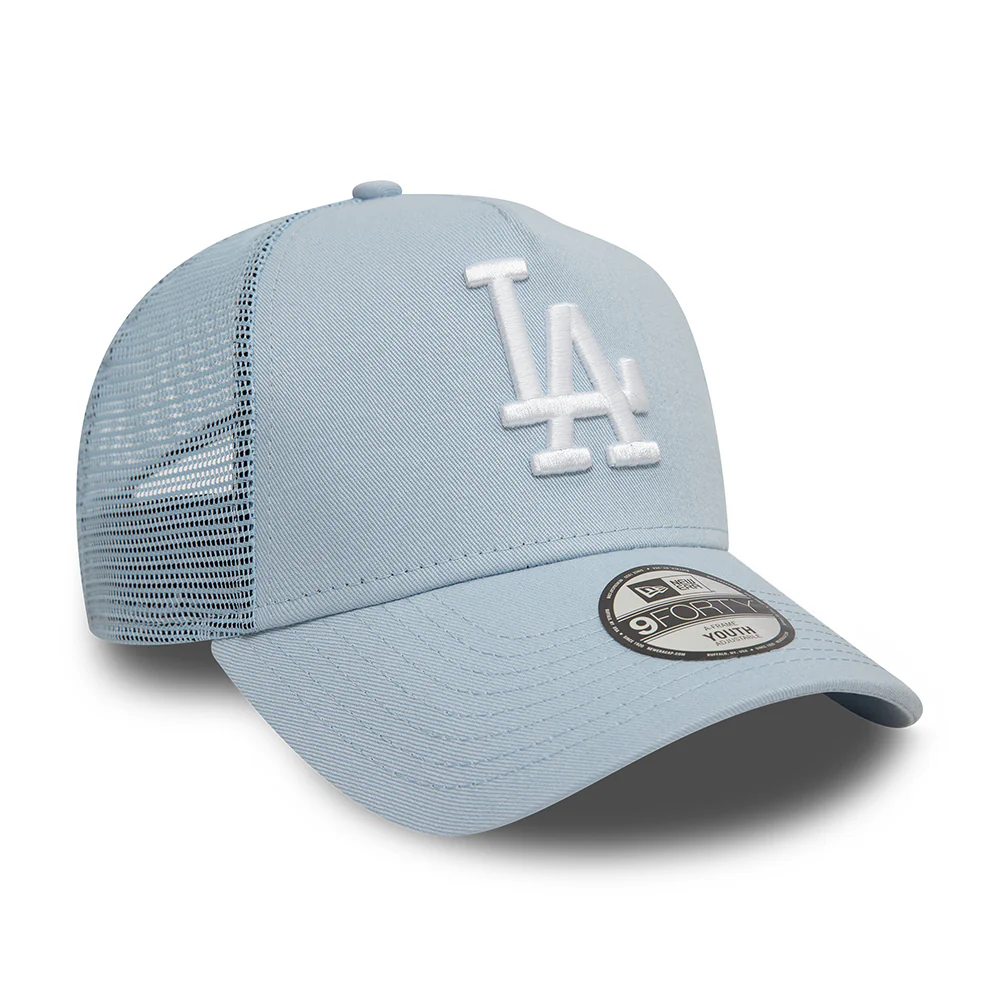 New Era Kinder A-Frame L.A. Dodgers Trucker Cap - MLB League Essential II - Hellblau-Weiß - Image 3