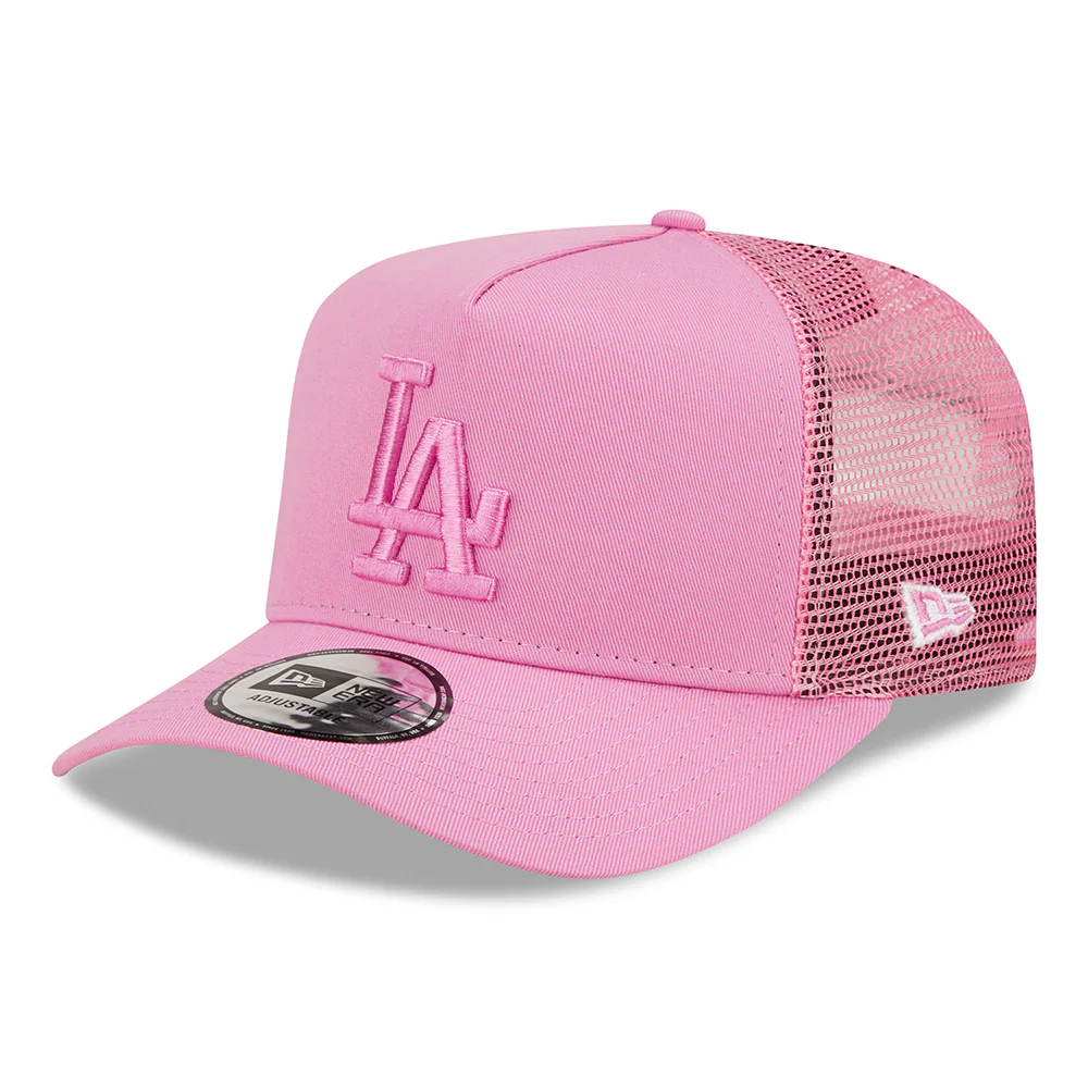 New Era Kinder A-Frame L.A. Dodgers Trucker Cap - MLB Tonal Mesh - Rosa