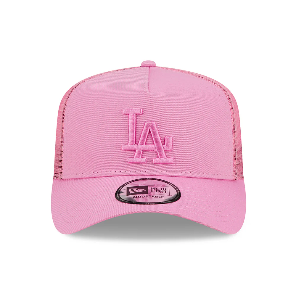 New Era Kinder A-Frame L.A. Dodgers Trucker Cap - MLB Tonal Mesh - Rosa - Image 2
