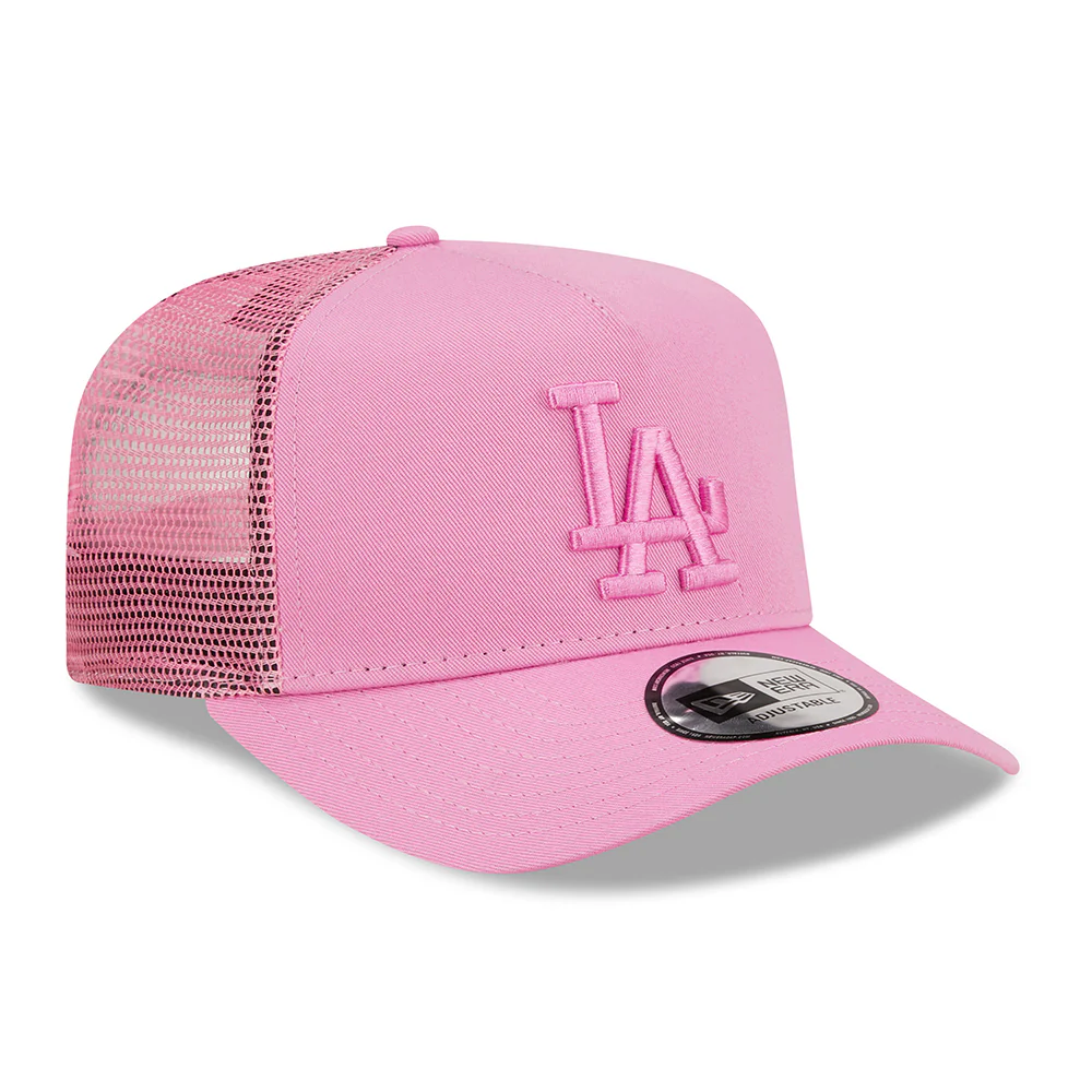 New Era Kinder A-Frame L.A. Dodgers Trucker Cap - MLB Tonal Mesh - Rosa - Image 3