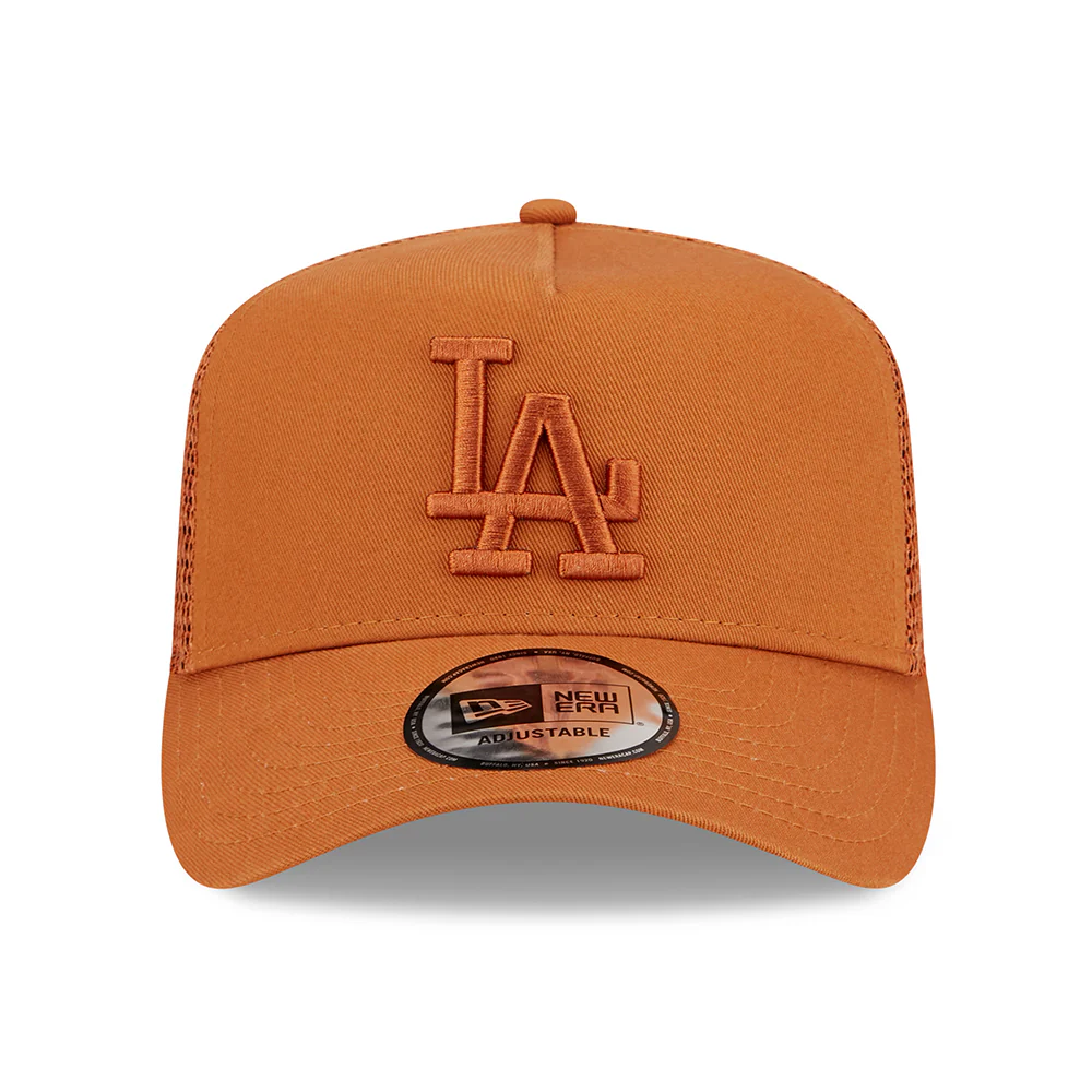New Era Kinder A-Frame L.A. Dodgers Trucker Cap - MLB Tonal Mesh - Verbranntes Orange - Image 2