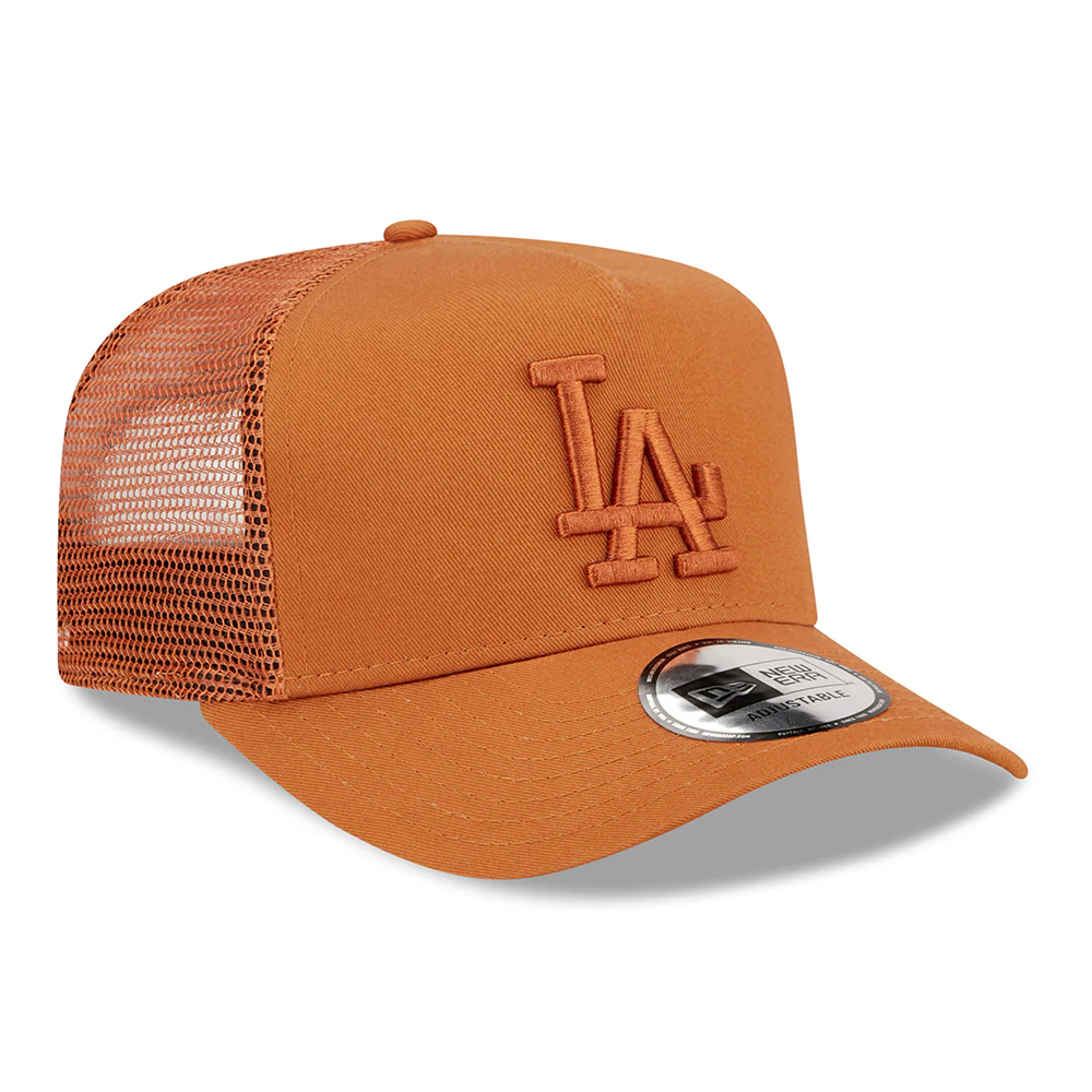 New Era Kinder A-Frame L.A. Dodgers Trucker Cap - MLB Tonal Mesh - Verbranntes Orange - Image 3