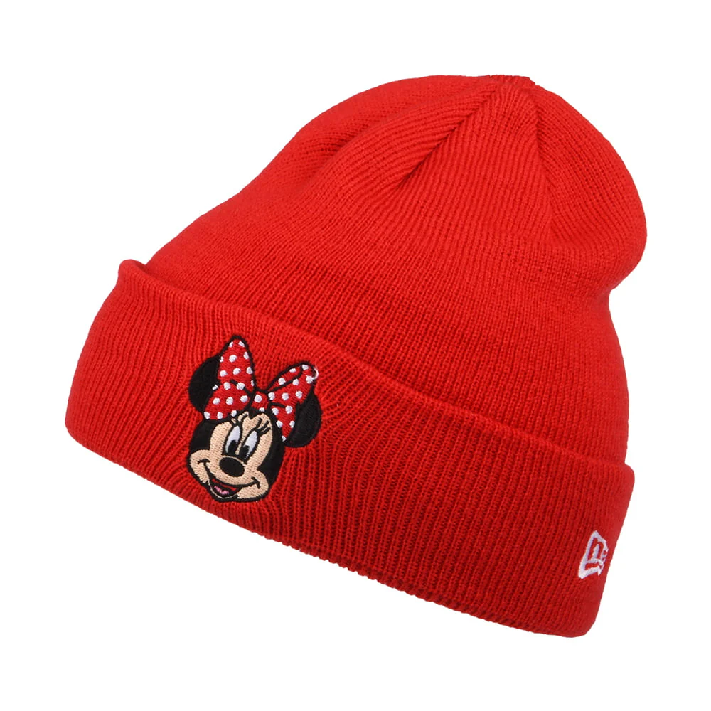 New Era Kinder Cuff Knit Minnie Mouse Cuff Knit Beanie Mütze - Disney Character - Rot