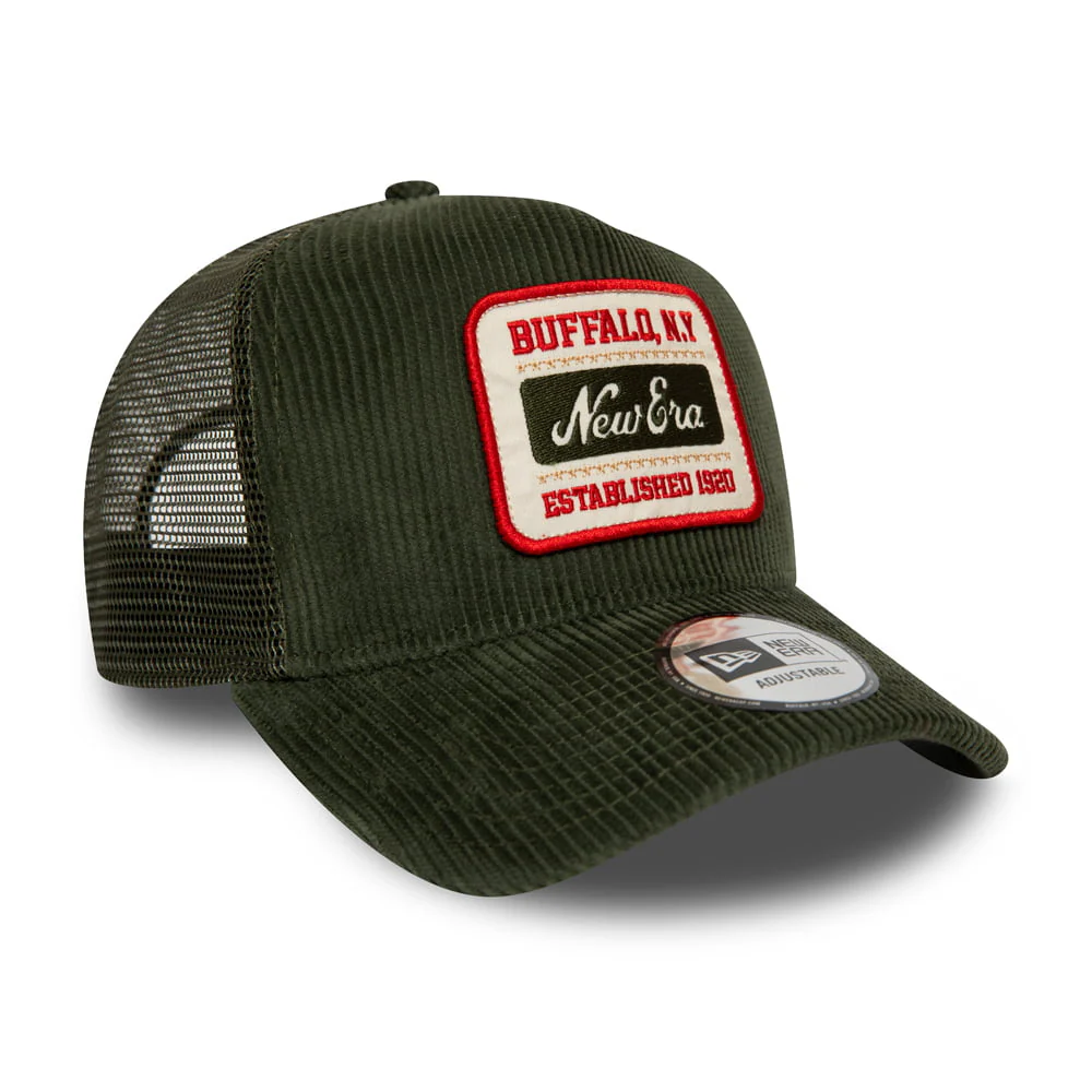 New Era Kord Trucker Cap Fabric Patch - Olivgrün - Image 3