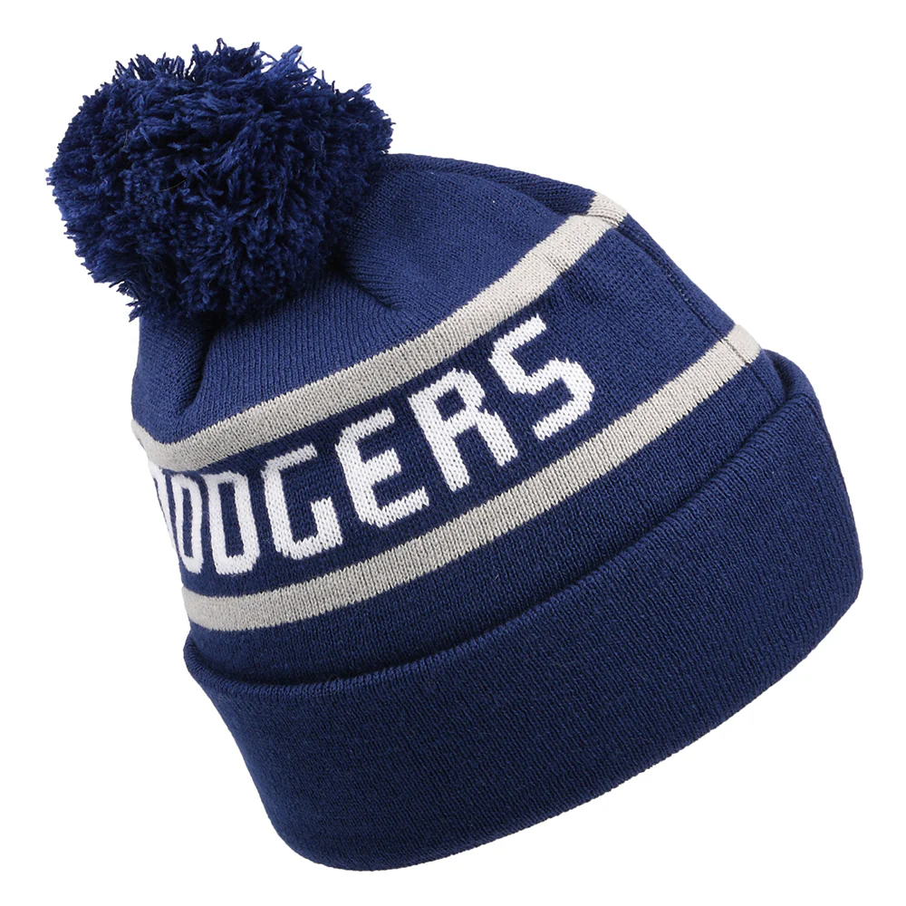 New Era L.A. Dodgers Bommelmütze - MLB Jake Cuff Knit - Dunkles Königsblau - Image 2