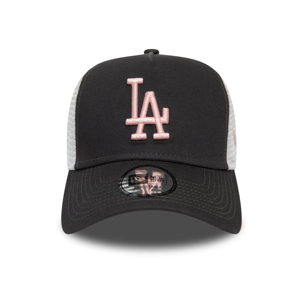 New Era L.A. Dodgers Trucker Cap MLB League Essential - Grau-Pink - Image 2