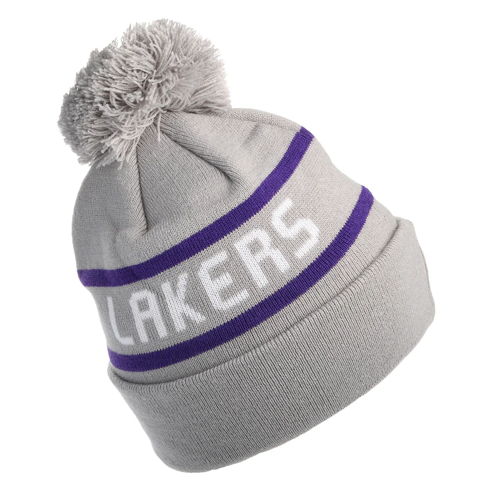 New Era L.A. Lakers Bommelmütze - NBA Jake Cuff Knit - Grau - Image 2