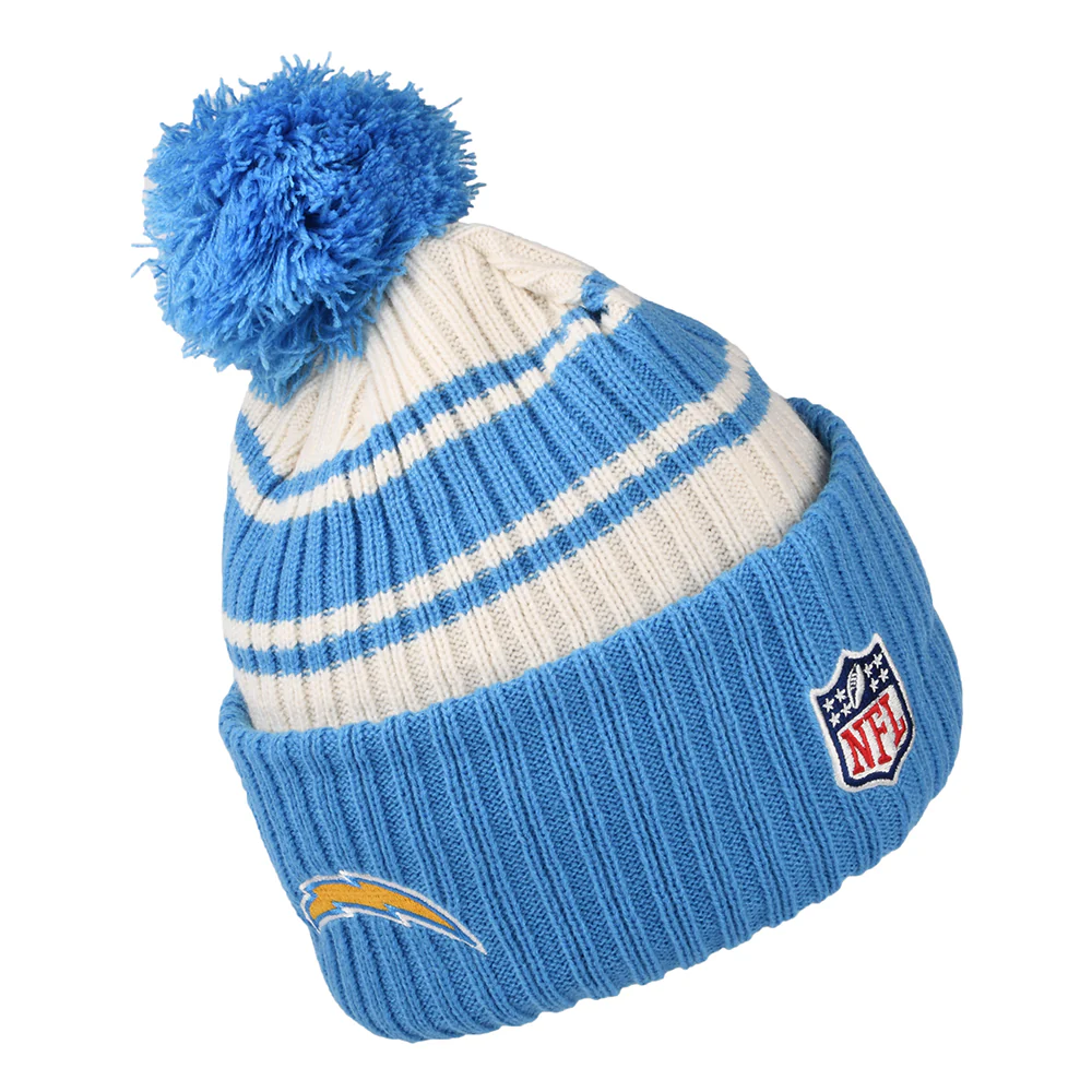 New Era Los Angeles Chargers Bommelmütze - NFL Sideline Sport Knit - Blau-Weiß - Image 2
