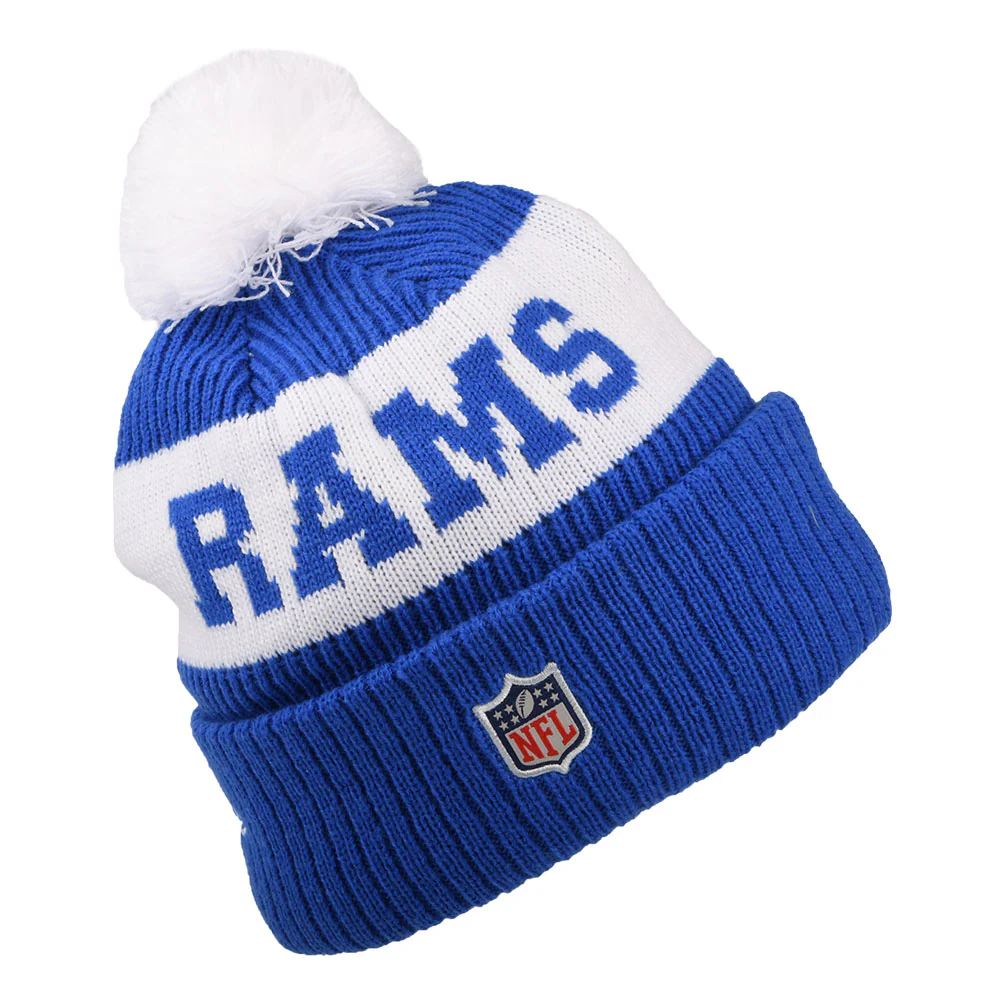 New Era Los Angeles Rams Bommelmütze NFL On Field Sport Knit - Königsblau-Weiß - Image 2
