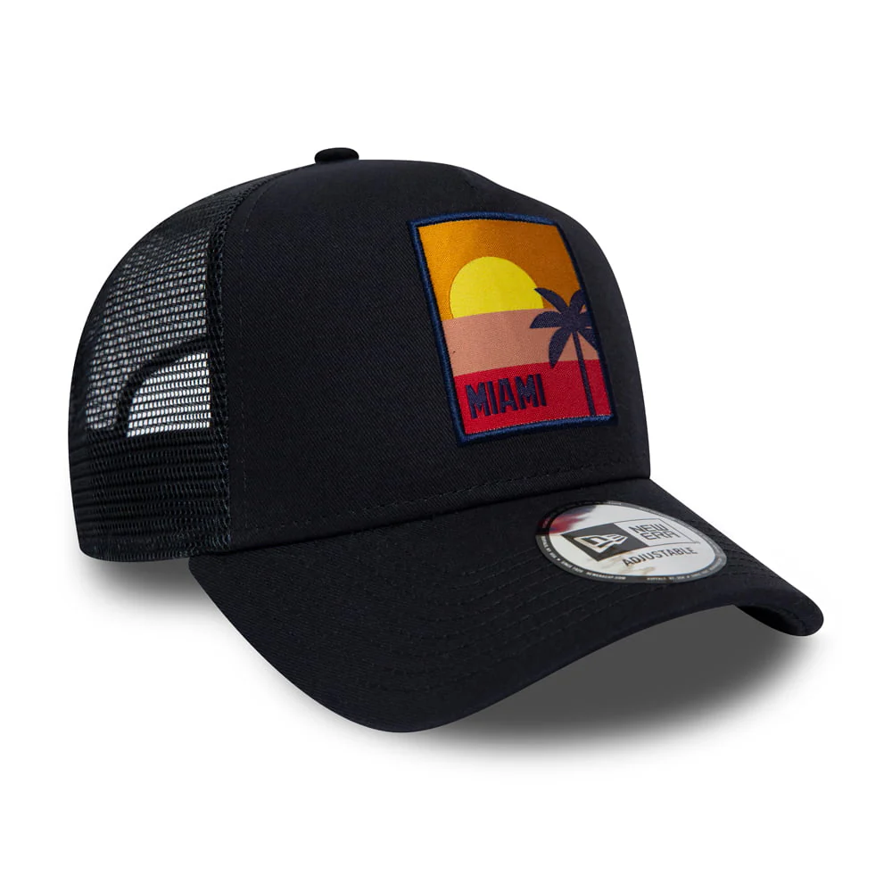 New Era Miami Location Trucker Cap - Marineblau - Image 3