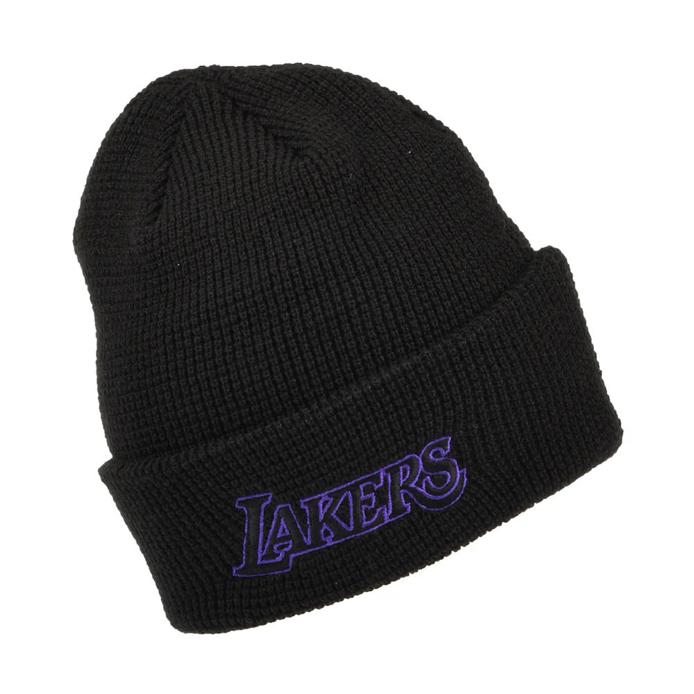 New Era mit Umschlag L.A. Lakers Beanie Mütze - NBA Pop Outline - Schwarz - Image 2